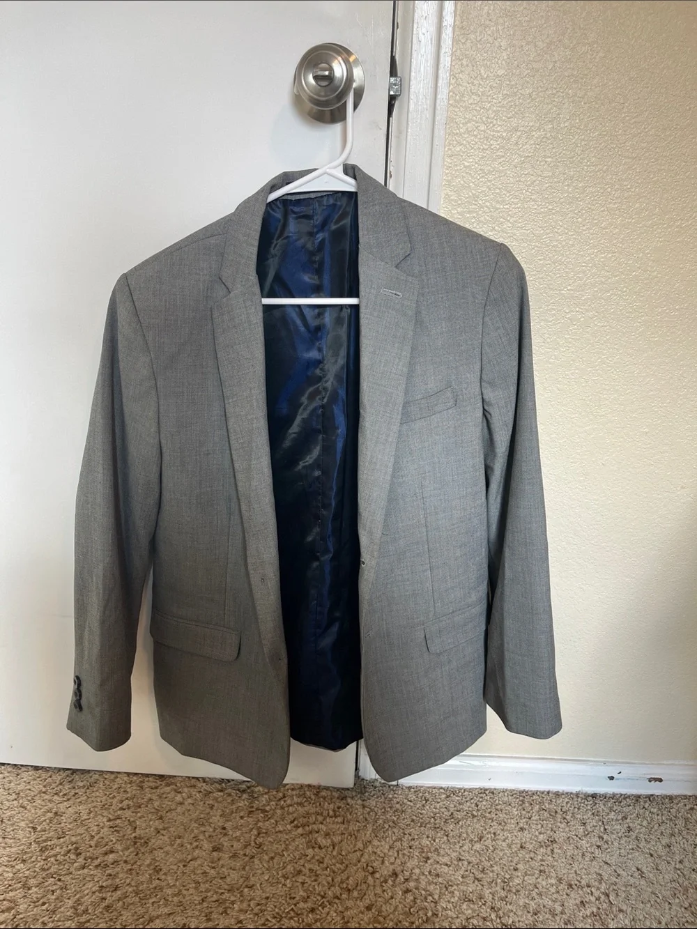 Izod Gray Boys' Blazer with Navy Lining